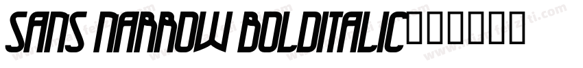 Sans Narrow BOLDITALIC字体转换